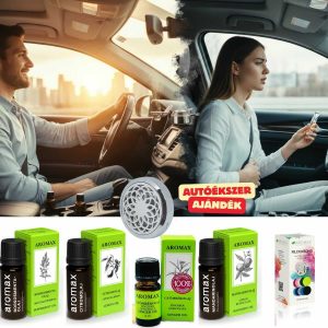 Autós - éberség, hányinger elleni aromaterápiás illóolaj csomag